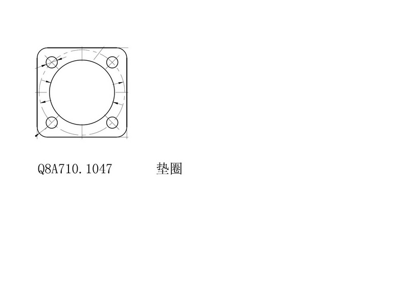 （上海电气-发电机-30万双水）垫圈；图号Q8A710.1047；适用于300MW-SG