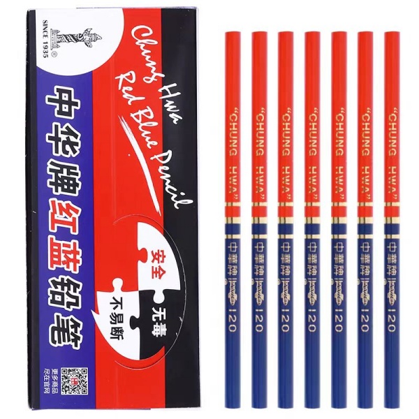 中华红蓝铅笔；红蓝铅笔/1201  (10支/盒)